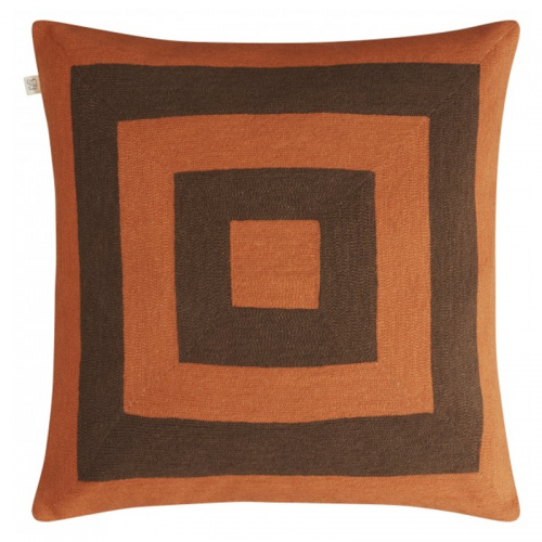 Shilong Orange/Brown Cushion Cover
